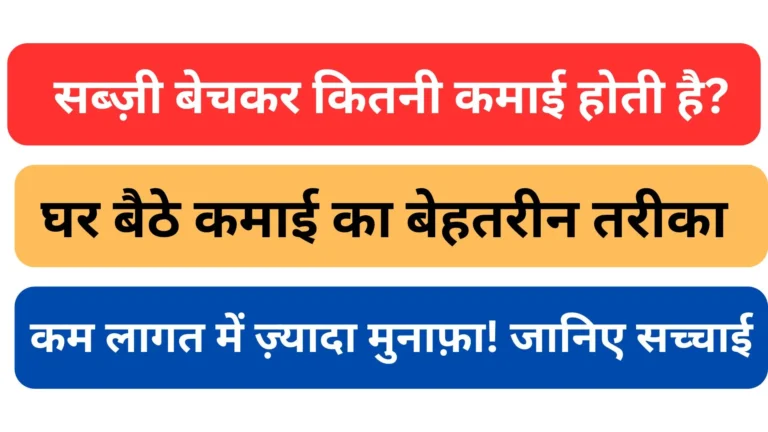 सब्जी बेचकर कितना कमाते हैं? जानिए कम लागत में बड़ा मुनाफ़ा कैसे कमाया जा सकता है | Sabji Bechkar Kitna Kamate Hain